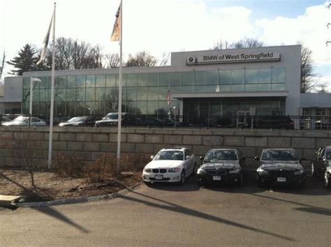 Bmw west springfield - BMW of West Springfield. 1712 Riverdale St. West Springfield, MA 01089. Sales: 413-233-5070; Visit us at: 1712 Riverdale St. West Springfield, MA 01089. Loading Map... BMW of West Springfield Certified Center. 1712 Riverdale St. Directions West Springfield, MA 01089. Sales: 413-233-5070; Service: 413-301-9048;